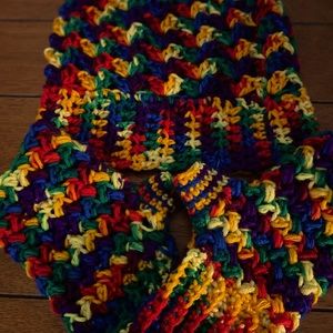 Tie dye crochet hat and texting gloves Set